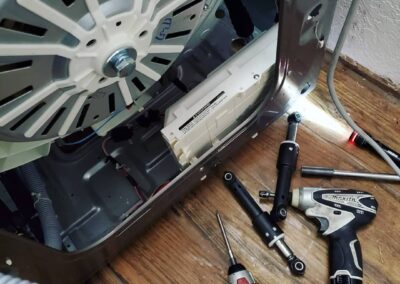 Washer drum disassembled during repair